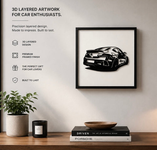 Mercedes C63 Coupe - 3D Wall Art - Made in the UK