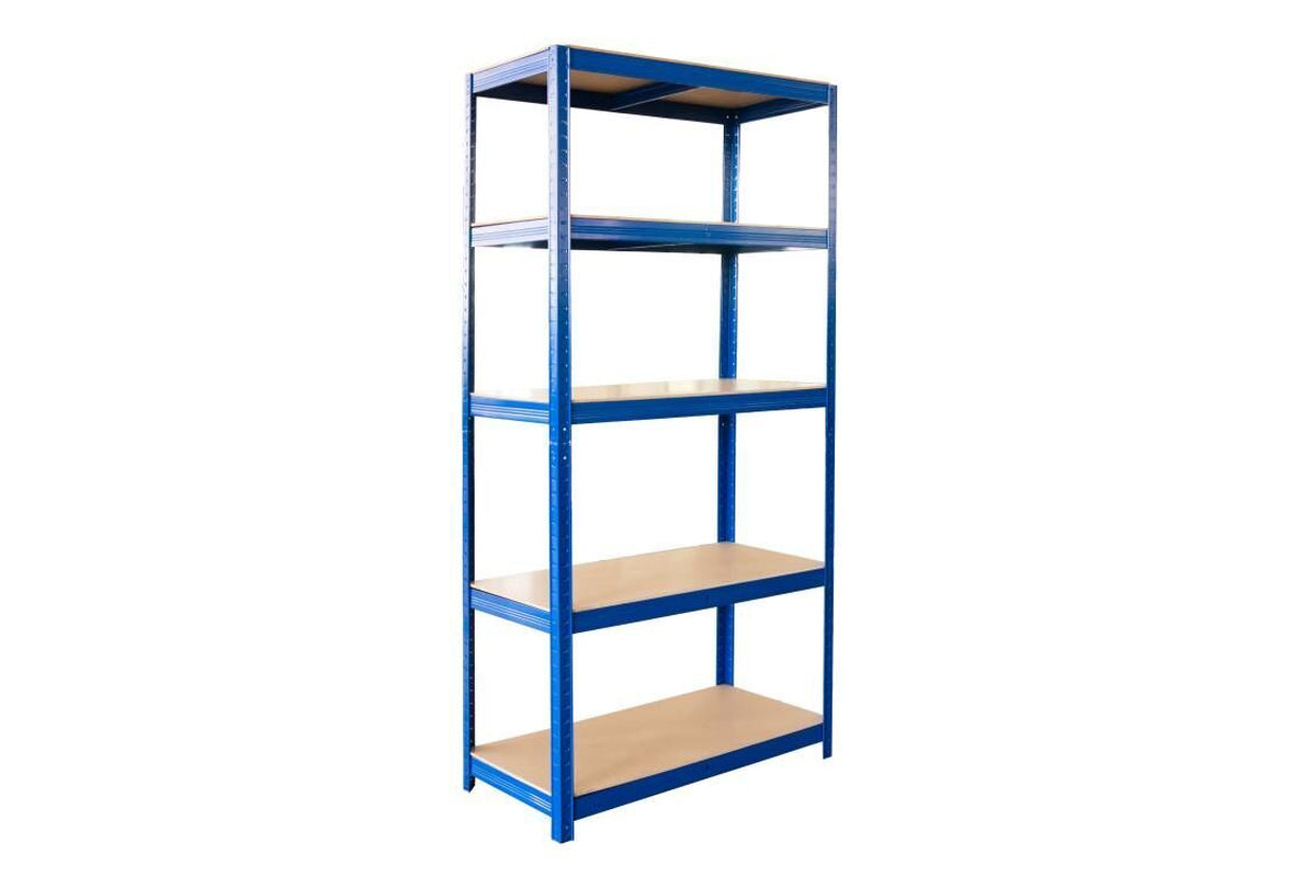 Boltless 5 Tier Racking Heavy Duty Garage Shelving Storage Shelves Steel Unit