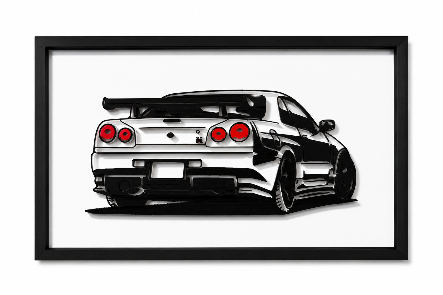 Nissan Skyline GTR R34 - 3D Wall Art - Made in the UK