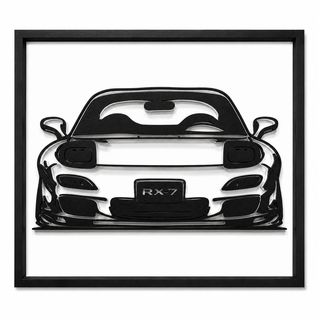 Mazda RX-7 FD - 3D Wall Art - Made in the UK