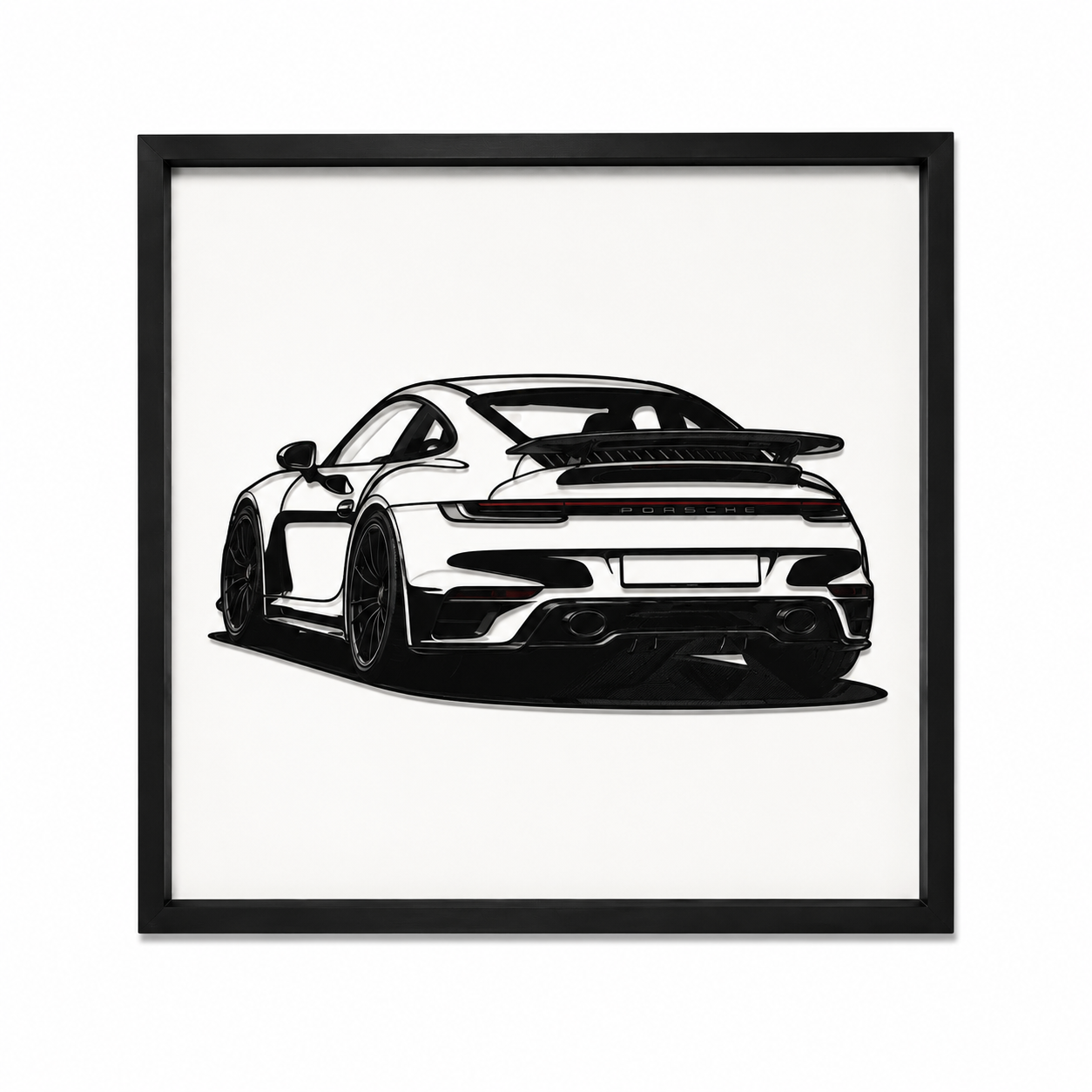 Porsche 911 Turbo S 992 - 3D Wall Art - Made in the UK