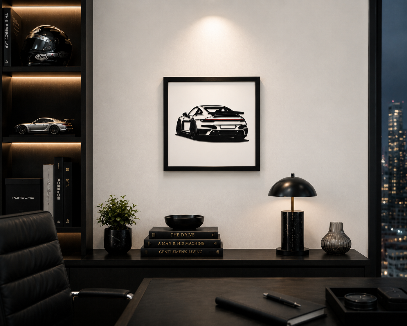 Porsche 911 Turbo S 992 - 3D Wall Art - Made in the UK