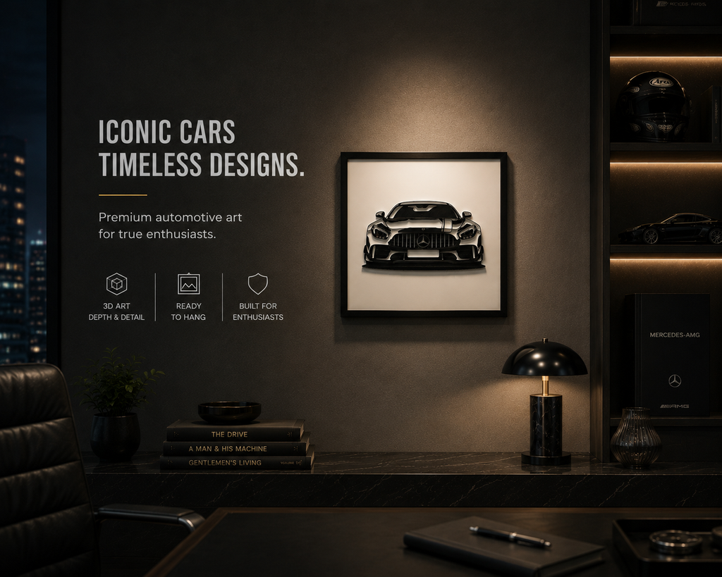 Mercedes AMG GTR - 3D Wall Art - Made in the UK