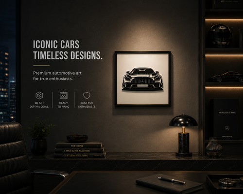 Mercedes AMG GTR - 3D Wall Art - Made in the UK