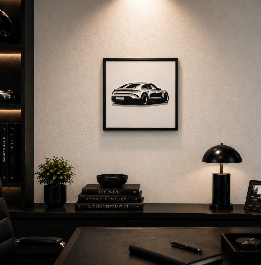 Porsche Taycan - 3D Wall Art - Made in the UK