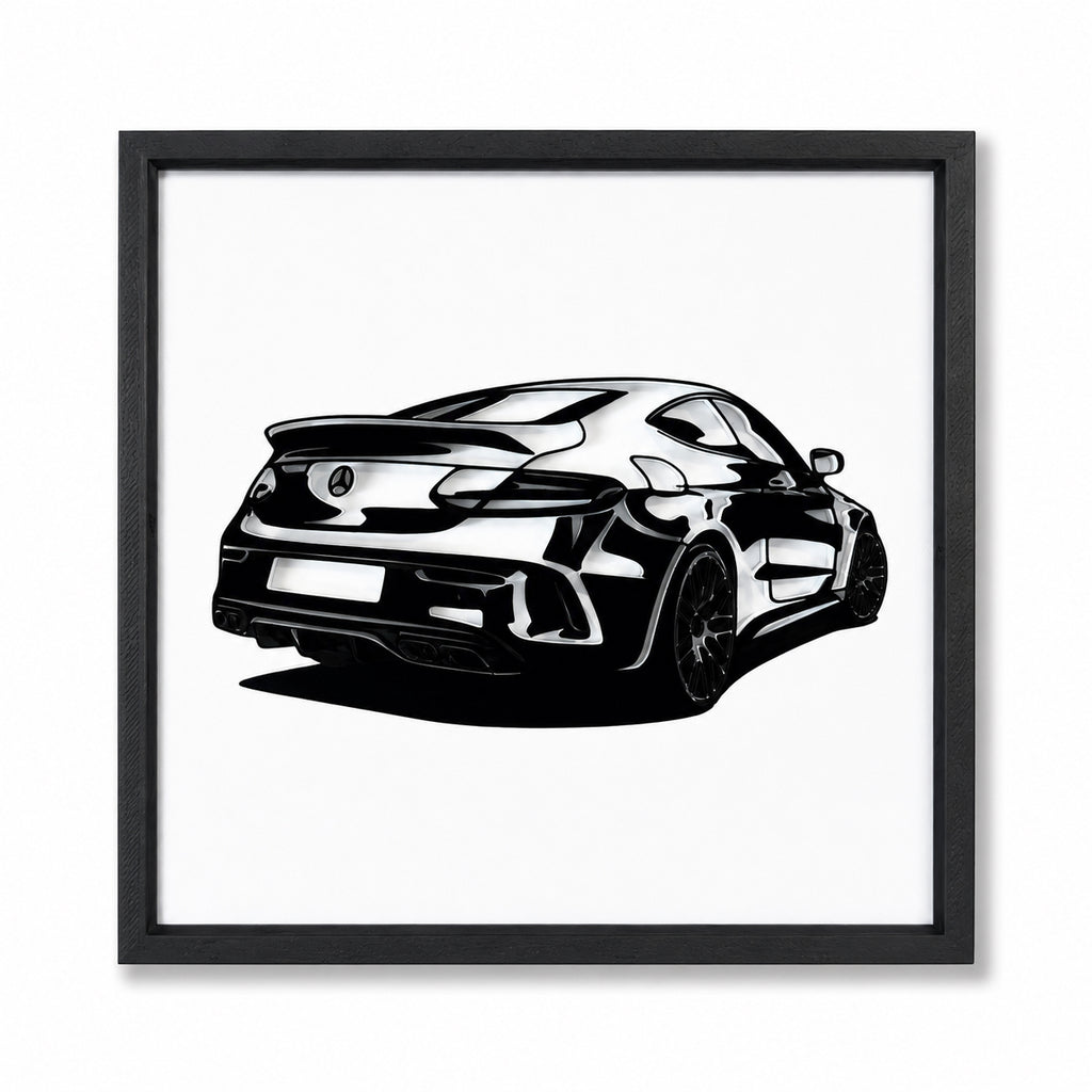 Mercedes C63 Coupe - 3D Wall Art - Made in the UK