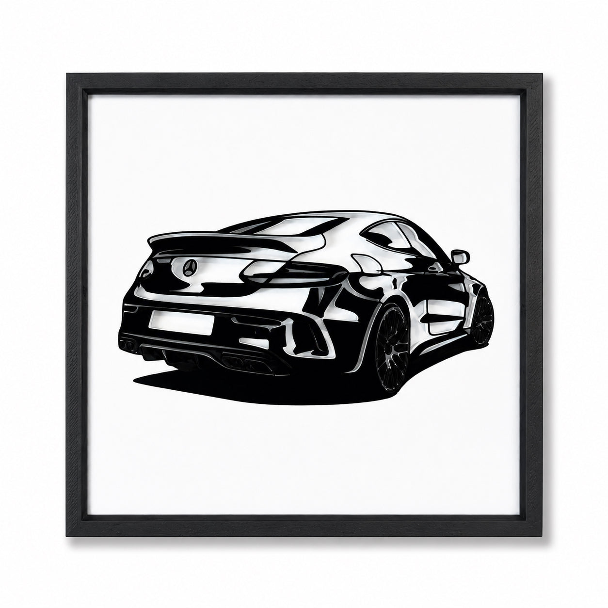 Mercedes C63 Coupe - 3D Wall Art - Made in the UK