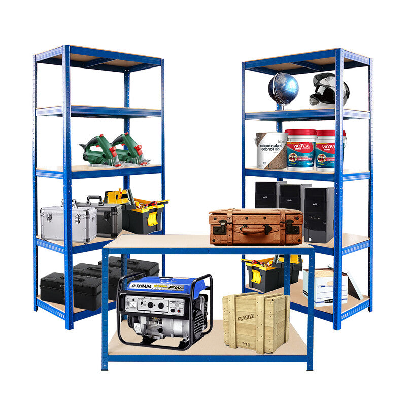 Boltless 5 Tier Racking Heavy Duty Garage Shelving Storage Shelves Steel Unit